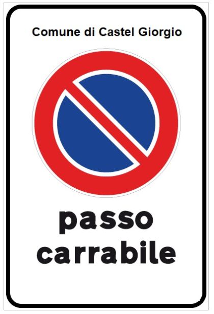 Domanda per richiesta autorizzazione PASSO CARRABILE