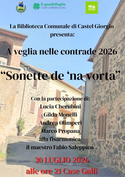 “A veglia nelle contrade 2026”. Primo appuntamento con 