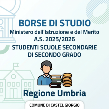 Borse di studio per Studenti delle scuole secondarie di secondo grado
