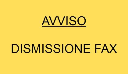 Avviso Disattivazione Linea Fax