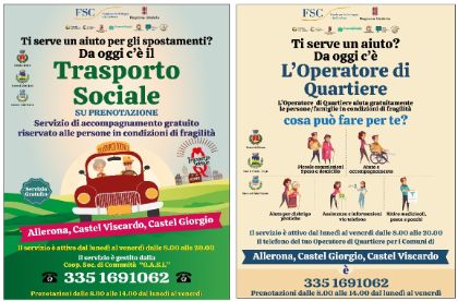 SERVIZIO DI TRASPORTO SOCIALE E OPERATORE DI QUARTIERE SERVIZIO DI TRASPORTO SOCIALE E OPERATORE DI QUARTIERE