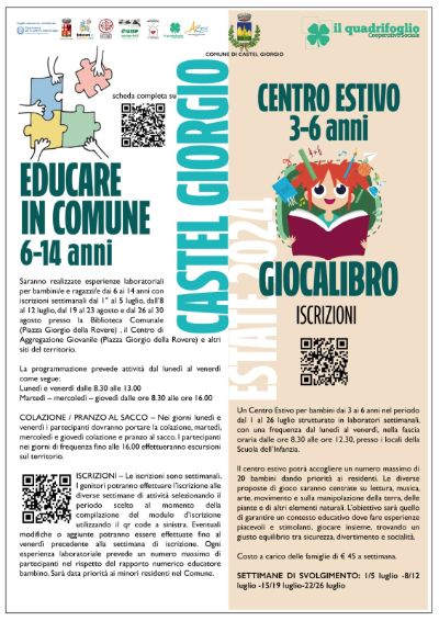ESTATE 2024 CENTRI ESTIVI