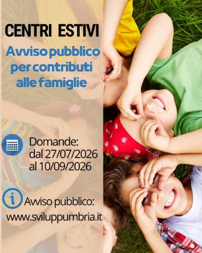 Centri Estivi 2026 Sviluppumbria